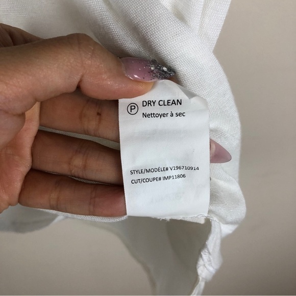 Vince white cuff short sleeve tee size large - Picture 7 of 10